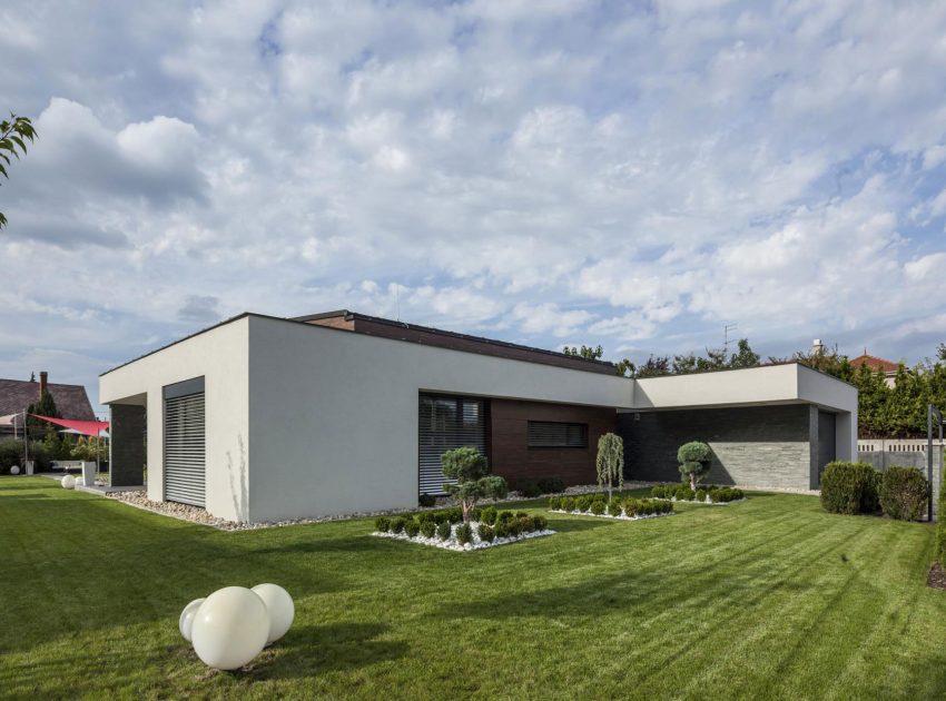 A Stunning L-Shaped Modern House for a Four-Person Family in Mosonmagyaróvár, Hungary by TOTH PROJECT (8)