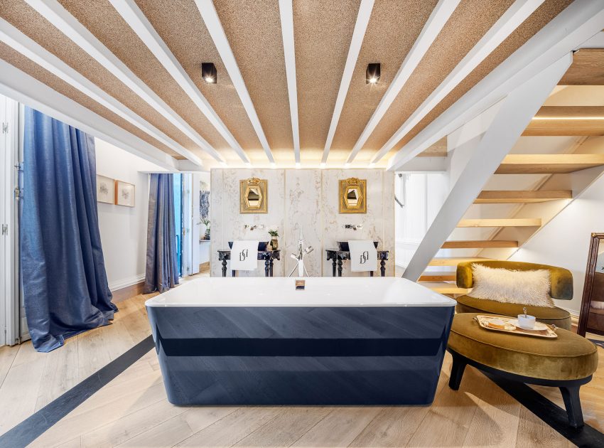 A Stunning Modern Apartment with a Mix of Rustic and Minimalist Elements in Madrid by Disak-Diseño de Interiores (13)