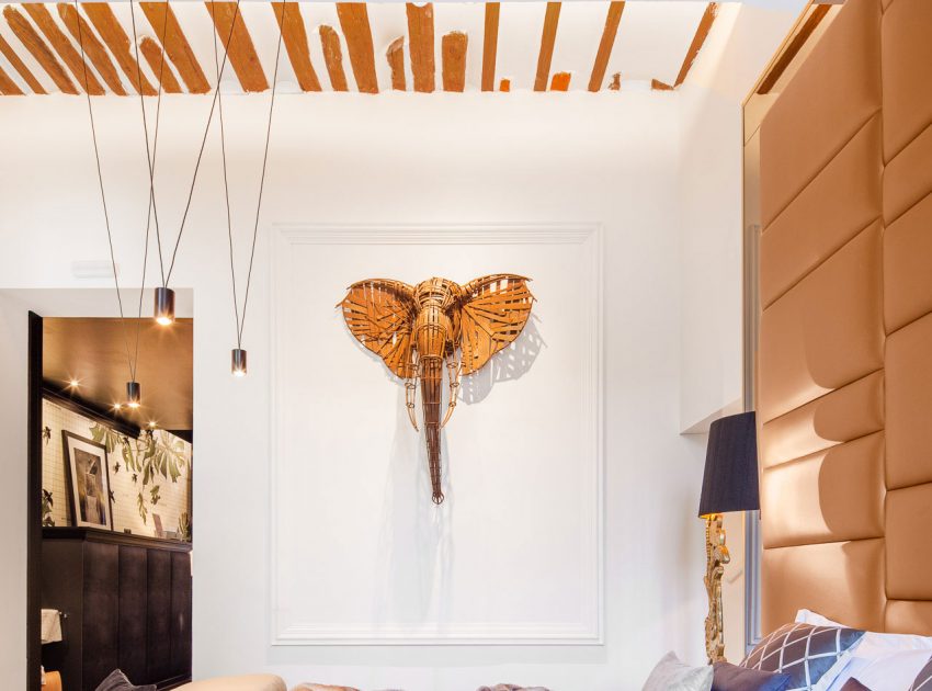 A Stunning Modern Apartment with a Mix of Rustic and Minimalist Elements in Madrid by Disak-Diseño de Interiores (6)