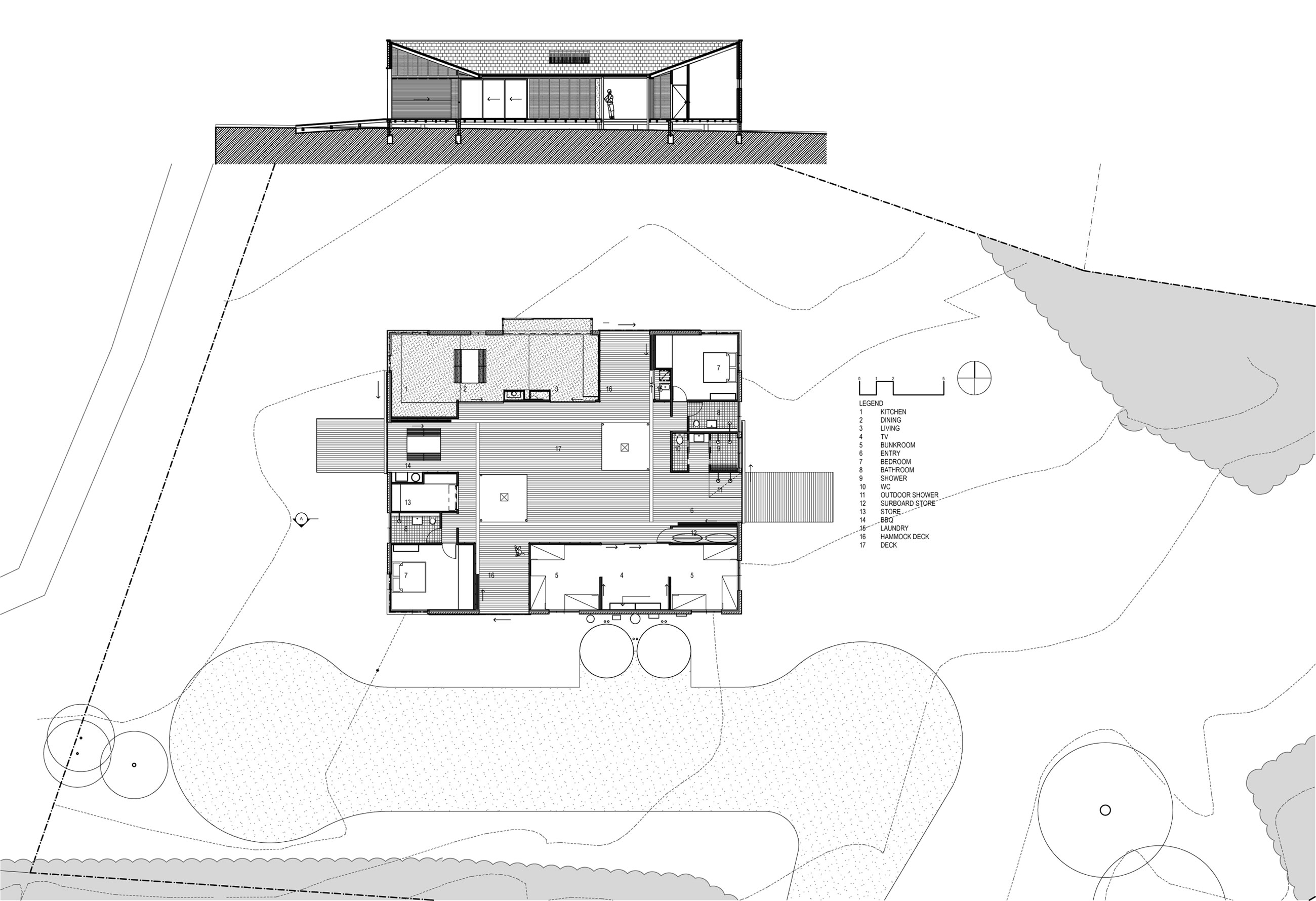 A Stunning Modern Beach House with a Mono-Pitch Roof Frames in New South Wales by Bourne Blue Architecture (15)