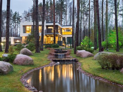 A Stunning Modern Home on the Banks of the Picturesque Lake in St. Petersburg by Architectural Bureau A2 (4)