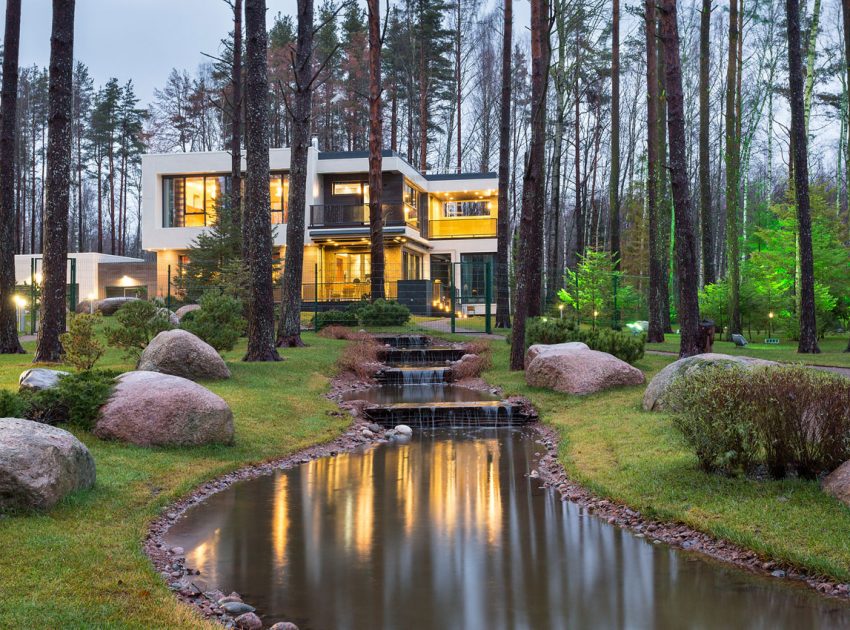 A Stunning Modern Home on the Banks of the Picturesque Lake in St. Petersburg by Architectural Bureau A2 (4)