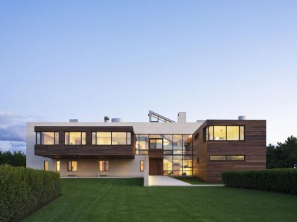 A Stunning Ultramodern Beach House Greeted by an Elegant Cantilevered Room in Southampton by Alexander Gorlin Architects (10)