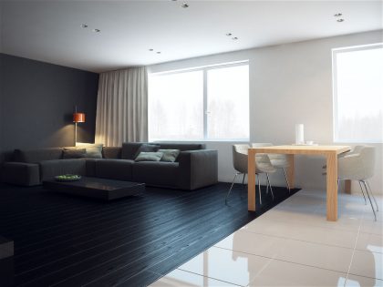 A Stunning and Functional Apartment with Minimalist Style in St. Petersburg, Russia