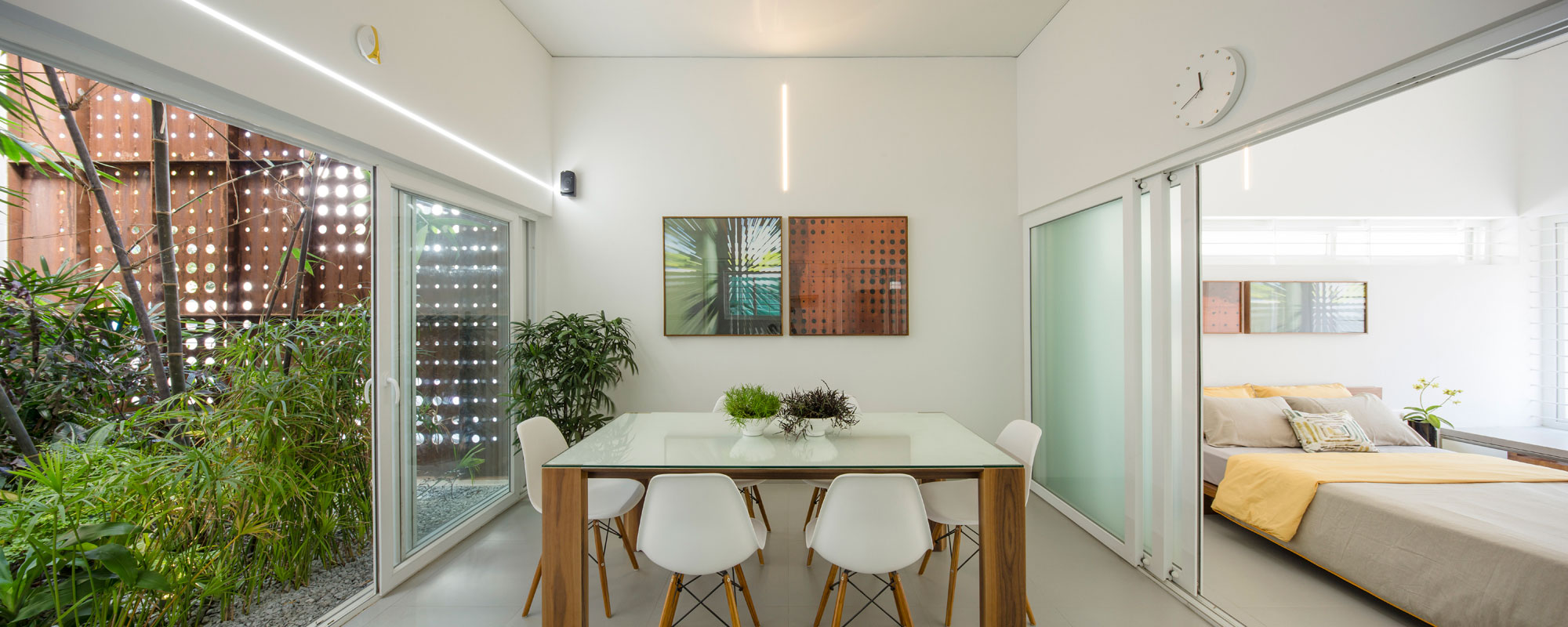 A Stunning and Spacious Home Framed by Perforated Corten Steel Walls in Kerala, India by LIJO.RENY Architects (12)