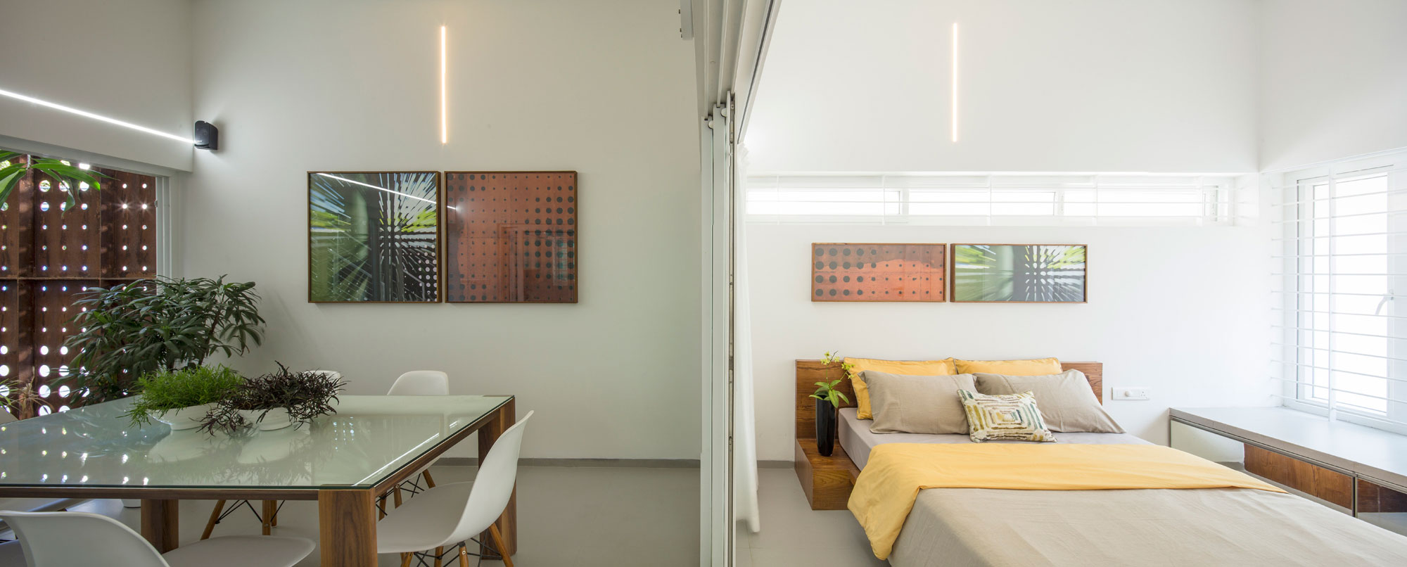 A Stunning and Spacious Home Framed by Perforated Corten Steel Walls in Kerala, India by LIJO.RENY Architects (22)