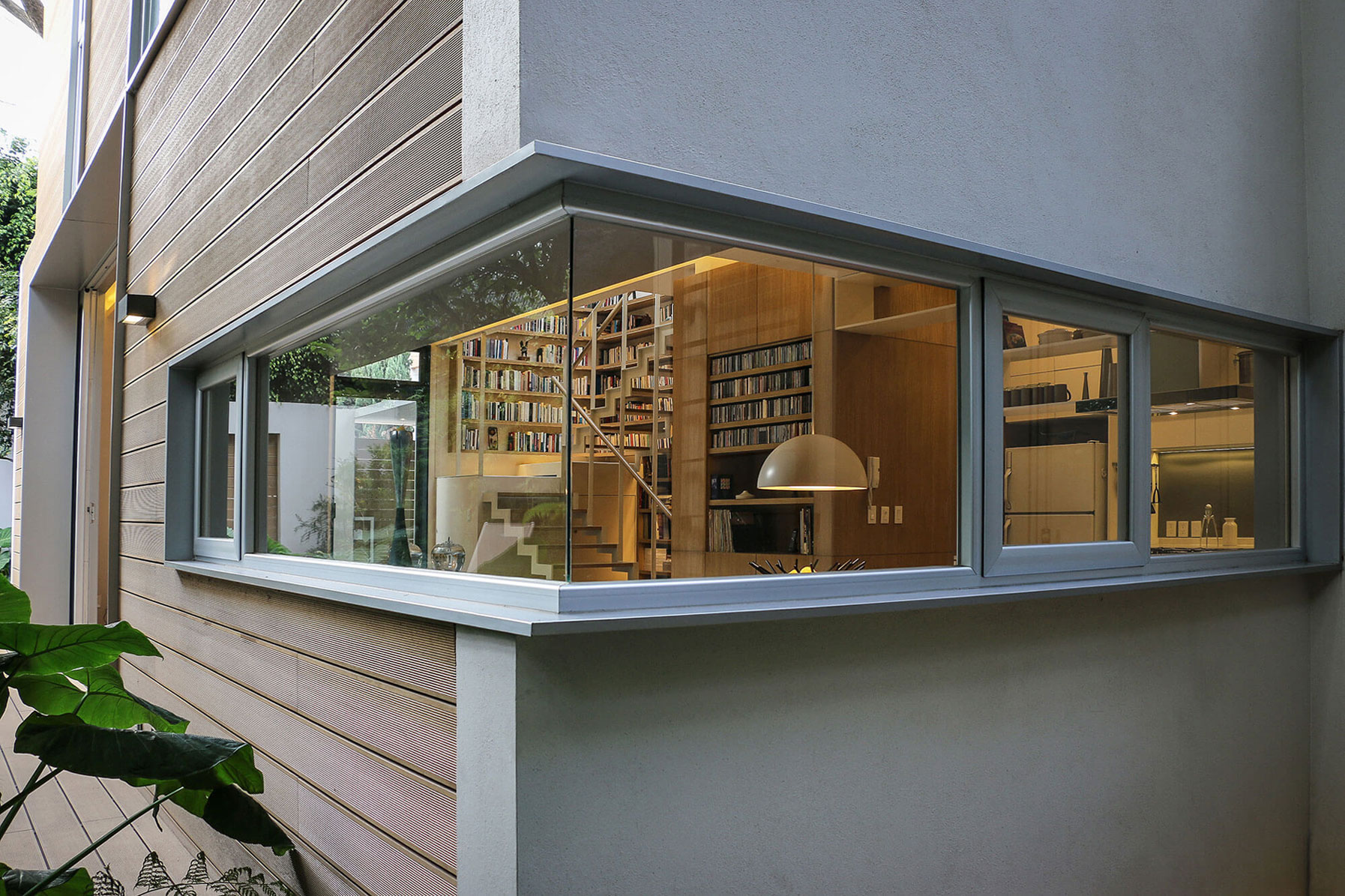 A Stunning Contemporary Home with a Large Bookshelf in Mexico City by Paul Cremoux Studio (12)
