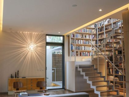 A Stunning Contemporary Home with a Large Bookshelf in Mexico City by Paul Cremoux Studio (14)