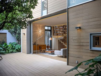 A Stunning Contemporary Home with a Large Bookshelf in Mexico City by Paul Cremoux Studio (6)