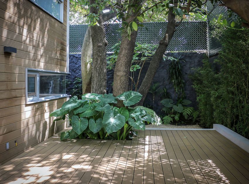 A Stunning Contemporary Home with a Large Bookshelf in Mexico City by Paul Cremoux Studio (9)