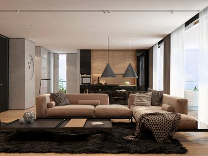 A Stylish Apartment with Sleek and Glossy Interiors in Tel Aviv by Iryna Dzhemesiuk (5)