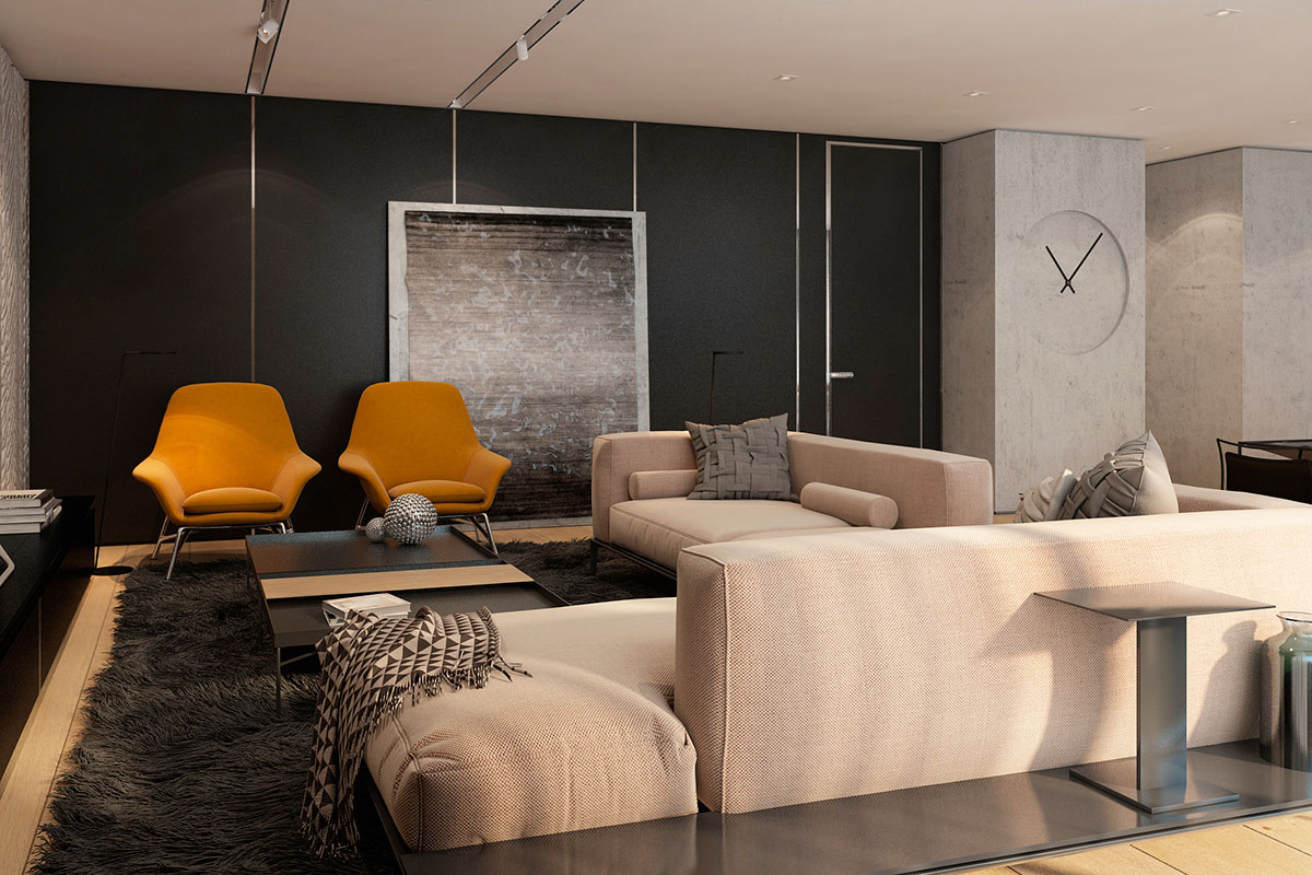 A Stylish Apartment with Sleek and Glossy Interiors in Tel Aviv by Iryna Dzhemesiuk (6)