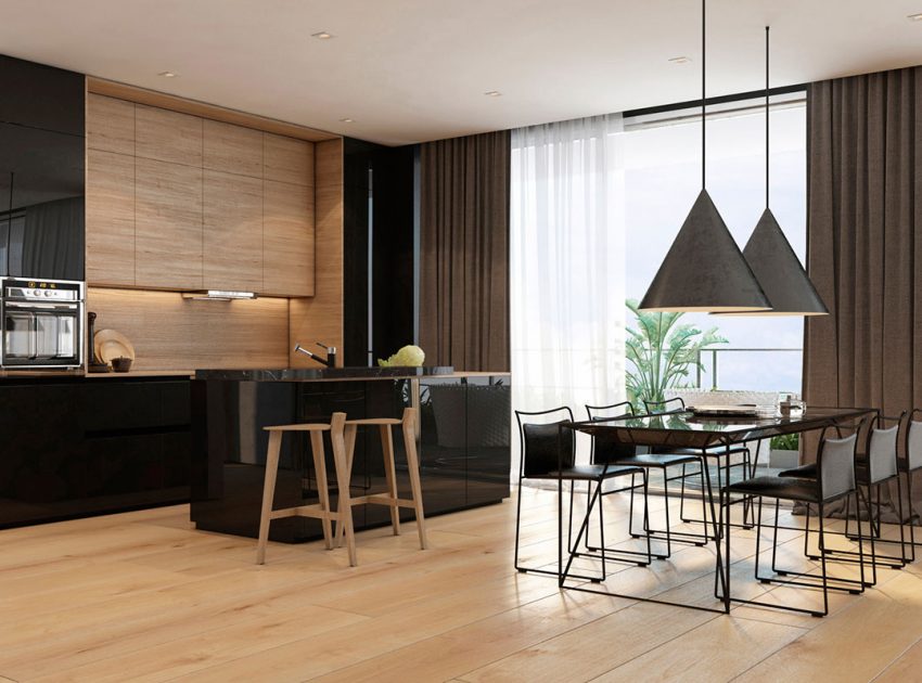 A Stylish Apartment with Sleek and Glossy Interiors in Tel Aviv by Iryna Dzhemesiuk (9)