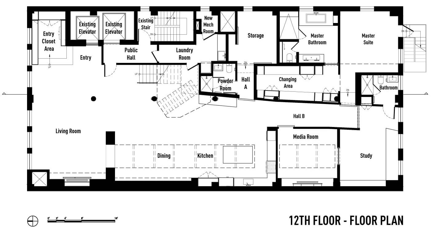 A Stylish Apartment with a Reclaimed Mosaic Wall Tile in New York City by Charles Rose Architects (13)