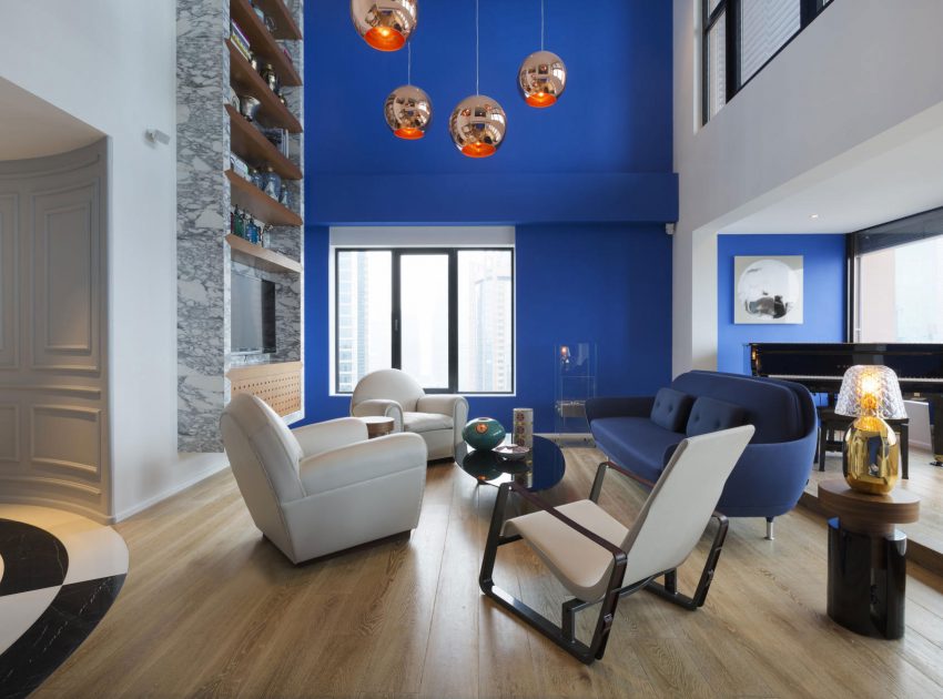 A Stylish Apartment with an Eclectic Mix of Modern and Classic Interiors in Shanghai by Dariel Studio (1)