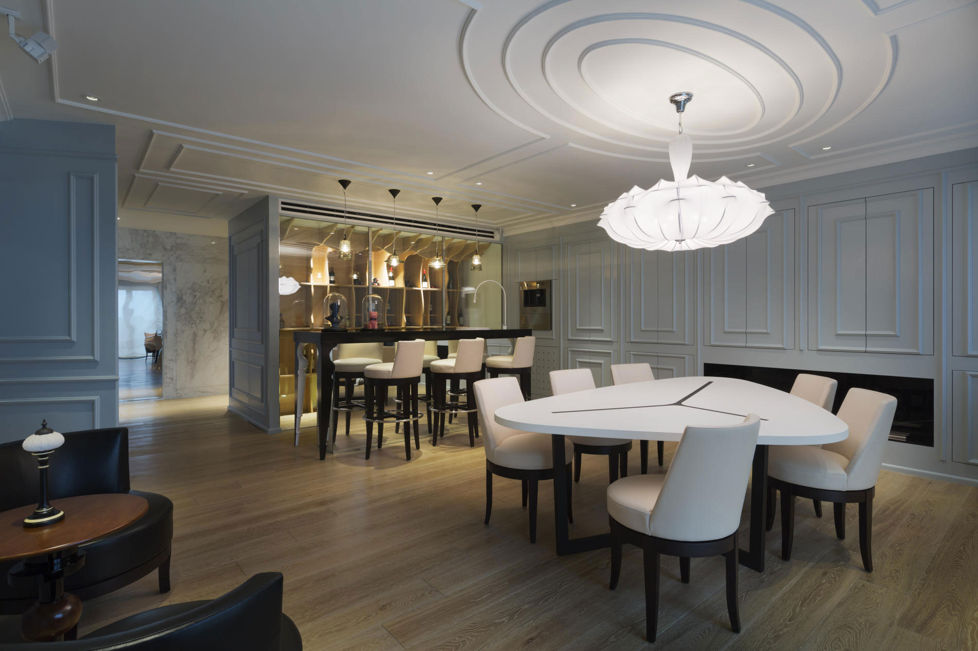 A Stylish Apartment with an Eclectic Mix of Modern and Classic Interiors in Shanghai by Dariel Studio (4)