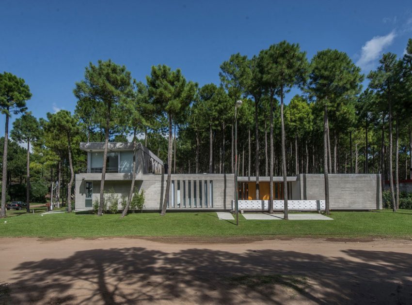 A Stylish Concrete Home Flanked by a Lush Pine Forest in Pinamar by Estudio Galera (1)