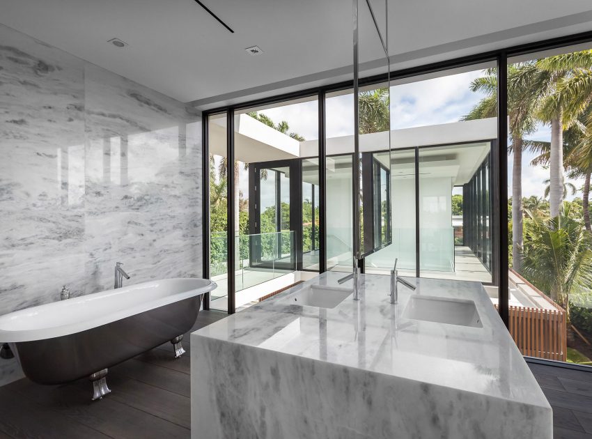 A Stylish Contemporary Home with a Splendid Interior and Carved Staircase in Miami Beach by rGlobe architecture (23)