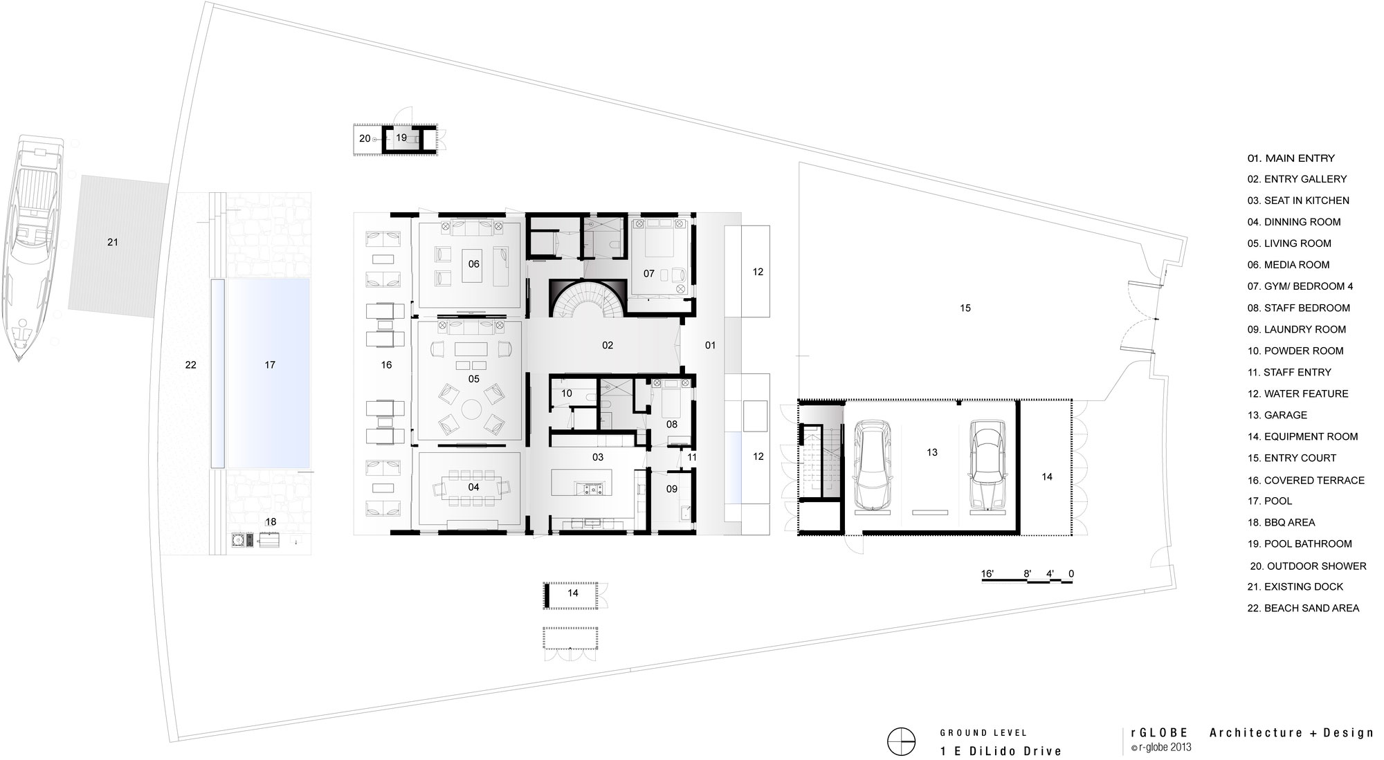A Stylish Contemporary Home with a Splendid Interior and Carved Staircase in Miami Beach by rGlobe architecture (25)
