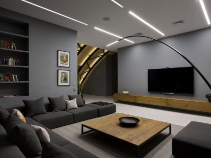 A Stylish Contemporary Loft with an Arched Ceiling in Kiev, Ukraine