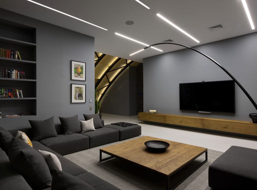 A Stylish Contemporary Loft with an Arched Ceiling in Kiev, Ukraine by Alex Obraztsov (1)
