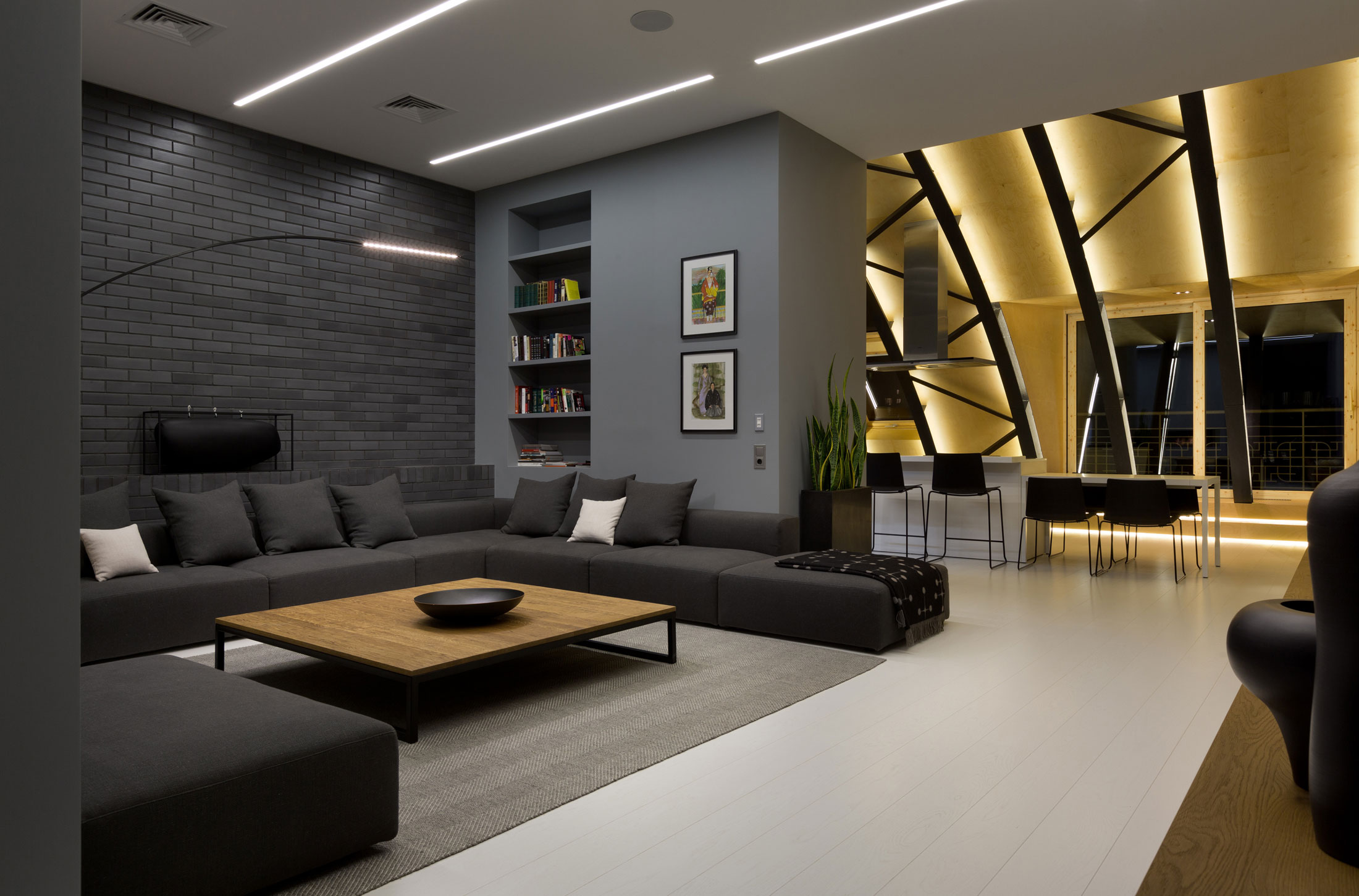 A Stylish Contemporary Loft with an Arched Ceiling in Kiev, Ukraine by Alex Obraztsov (2)