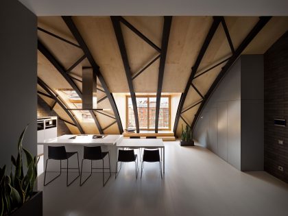 A Stylish Contemporary Loft with an Arched Ceiling in Kiev, Ukraine by Alex Obraztsov (4)
