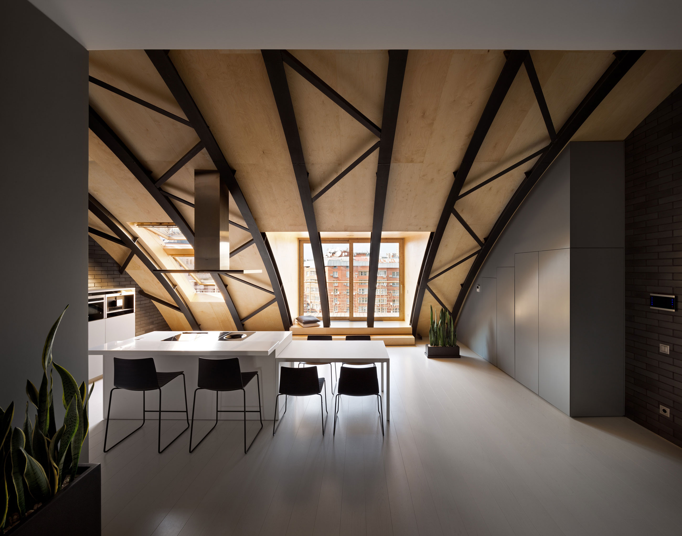 A Stylish Contemporary Loft with an Arched Ceiling in Kiev, Ukraine by Alex Obraztsov (4)