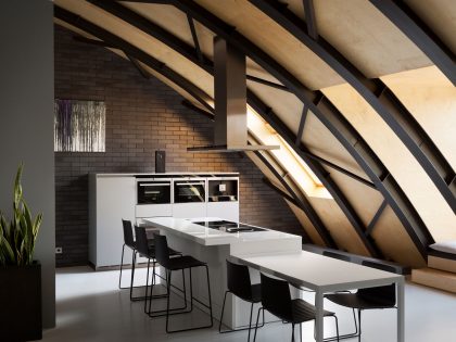 A Stylish Contemporary Loft with an Arched Ceiling in Kiev, Ukraine by Alex Obraztsov (5)