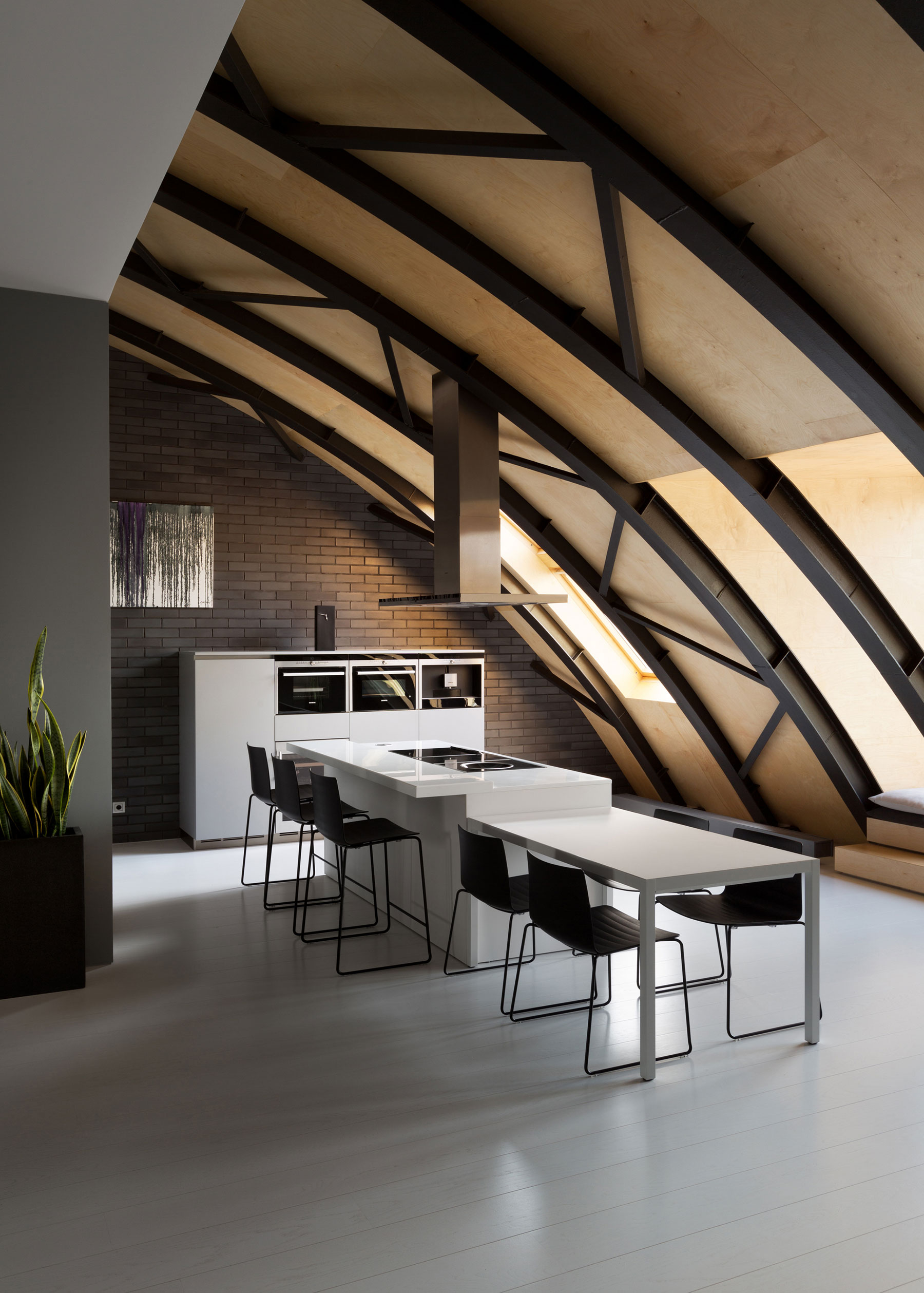 A Stylish Contemporary Loft with an Arched Ceiling in Kiev, Ukraine by Alex Obraztsov (5)