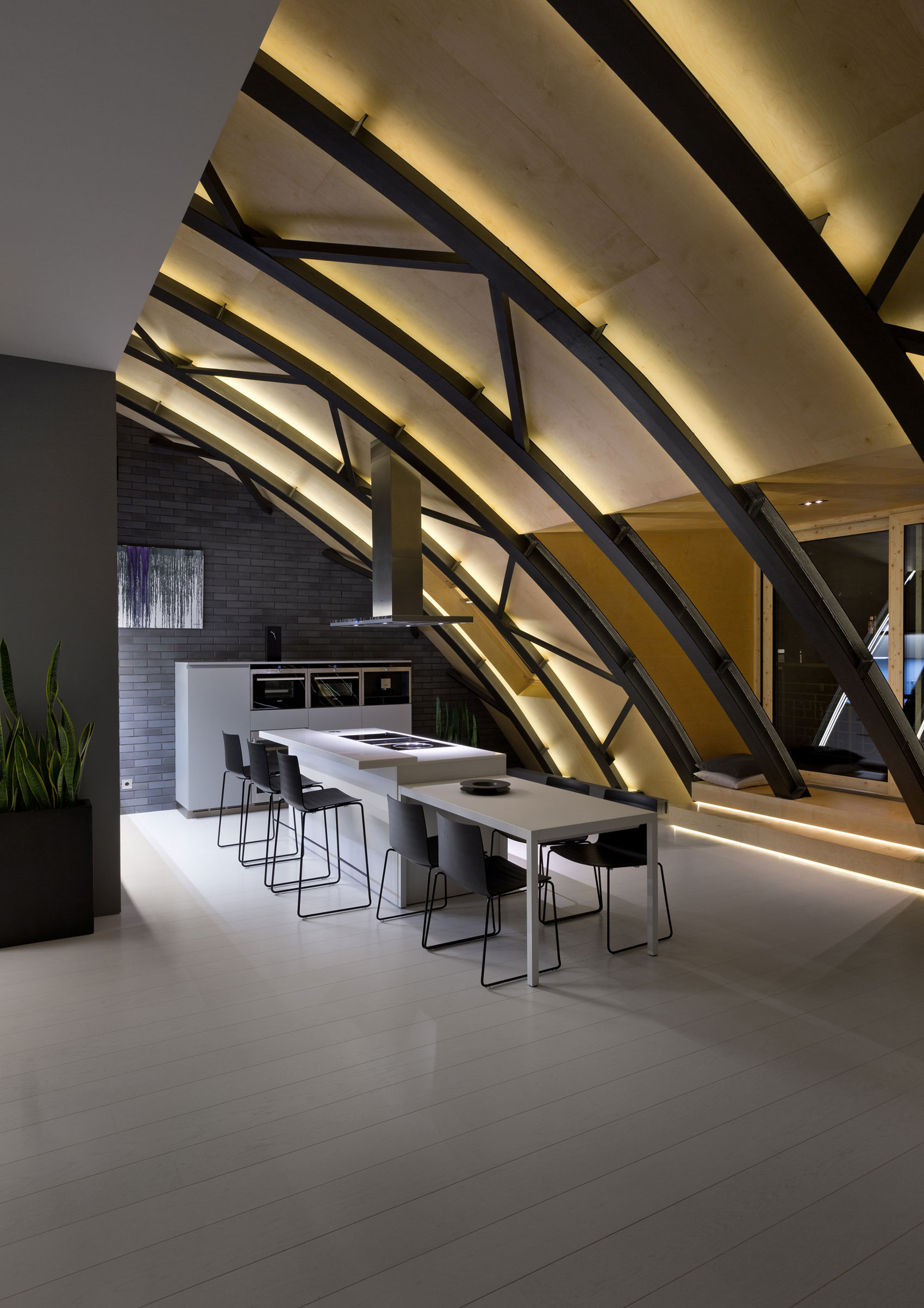 A Stylish Contemporary Loft with an Arched Ceiling in Kiev, Ukraine by Alex Obraztsov (7)