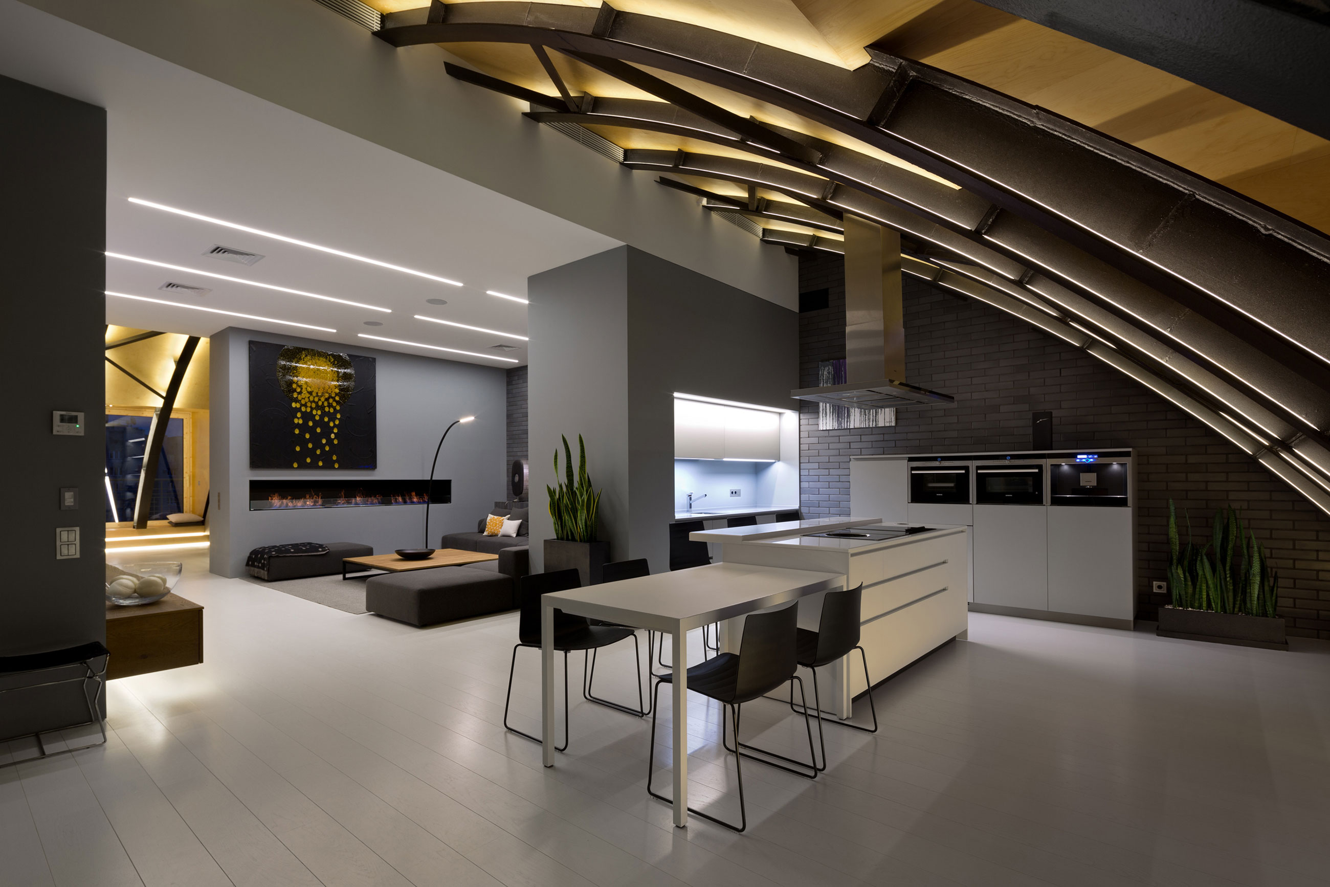 A Stylish Contemporary Loft with an Arched Ceiling in Kiev, Ukraine by Alex Obraztsov (9)