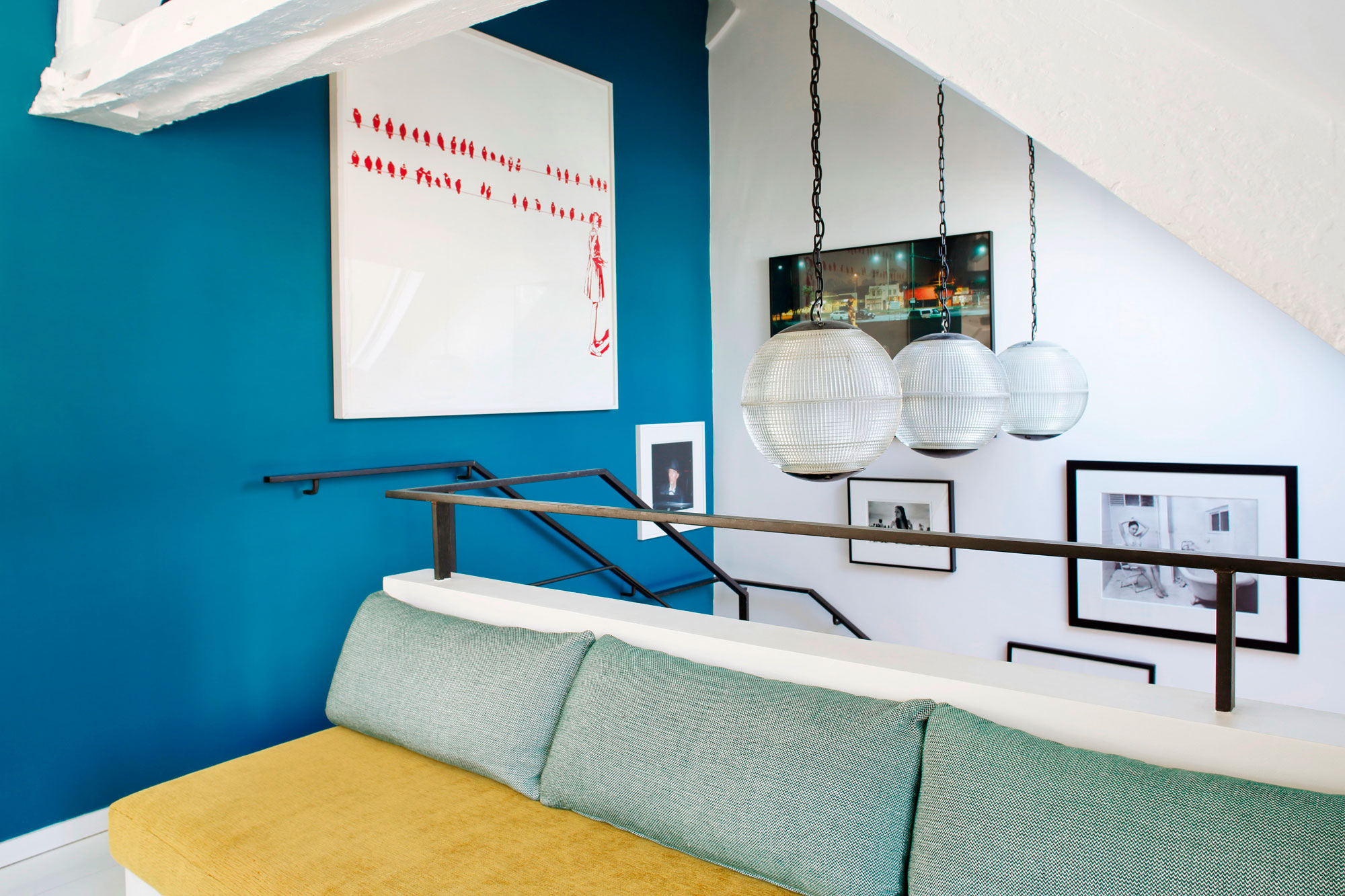 A Stylish Duplex Apartment with Eclectic and Colorful Accents in Paris, France by Sarah Lavoine (10)