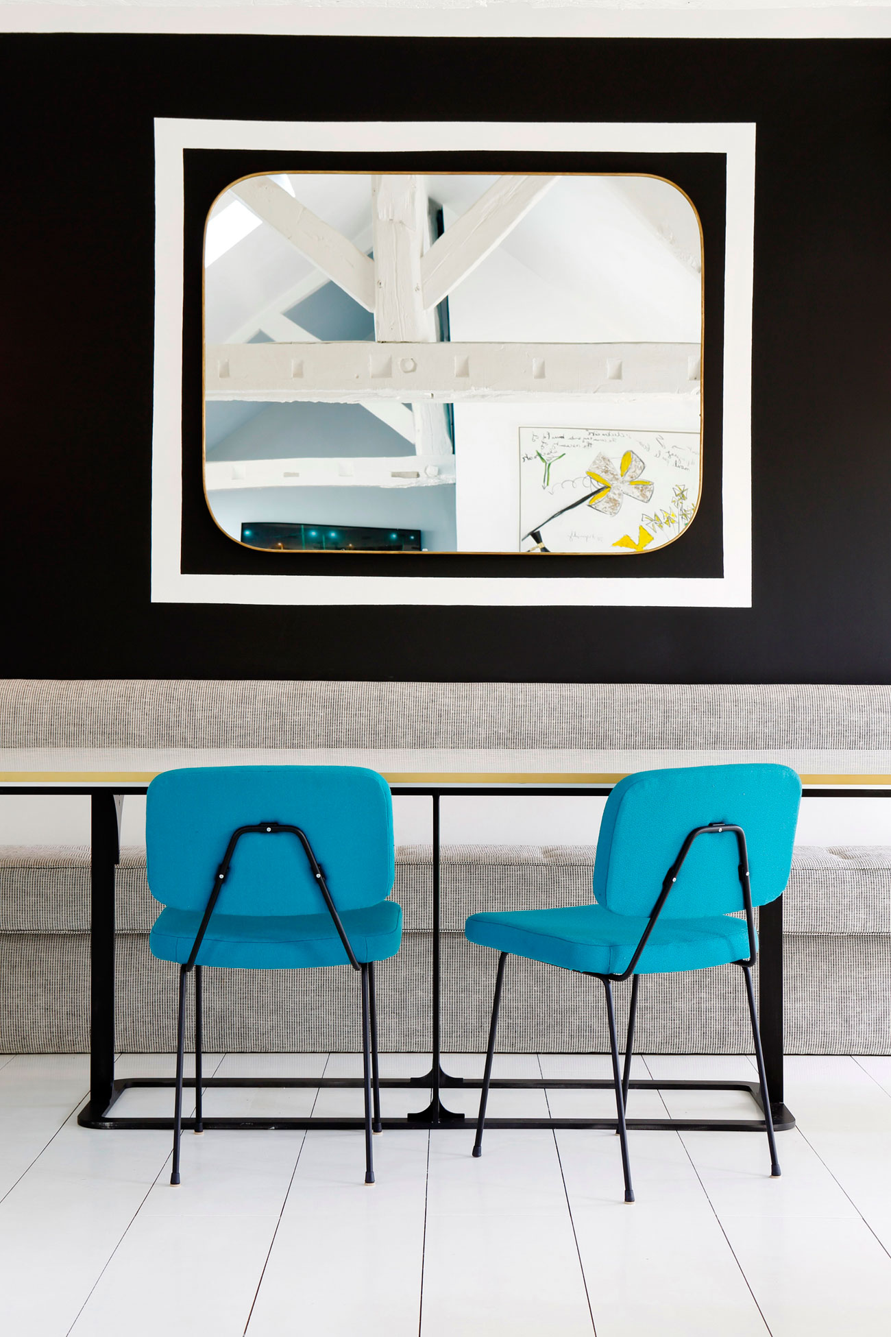 A Stylish Duplex Apartment with Eclectic and Colorful Accents in Paris, France by Sarah Lavoine (14)