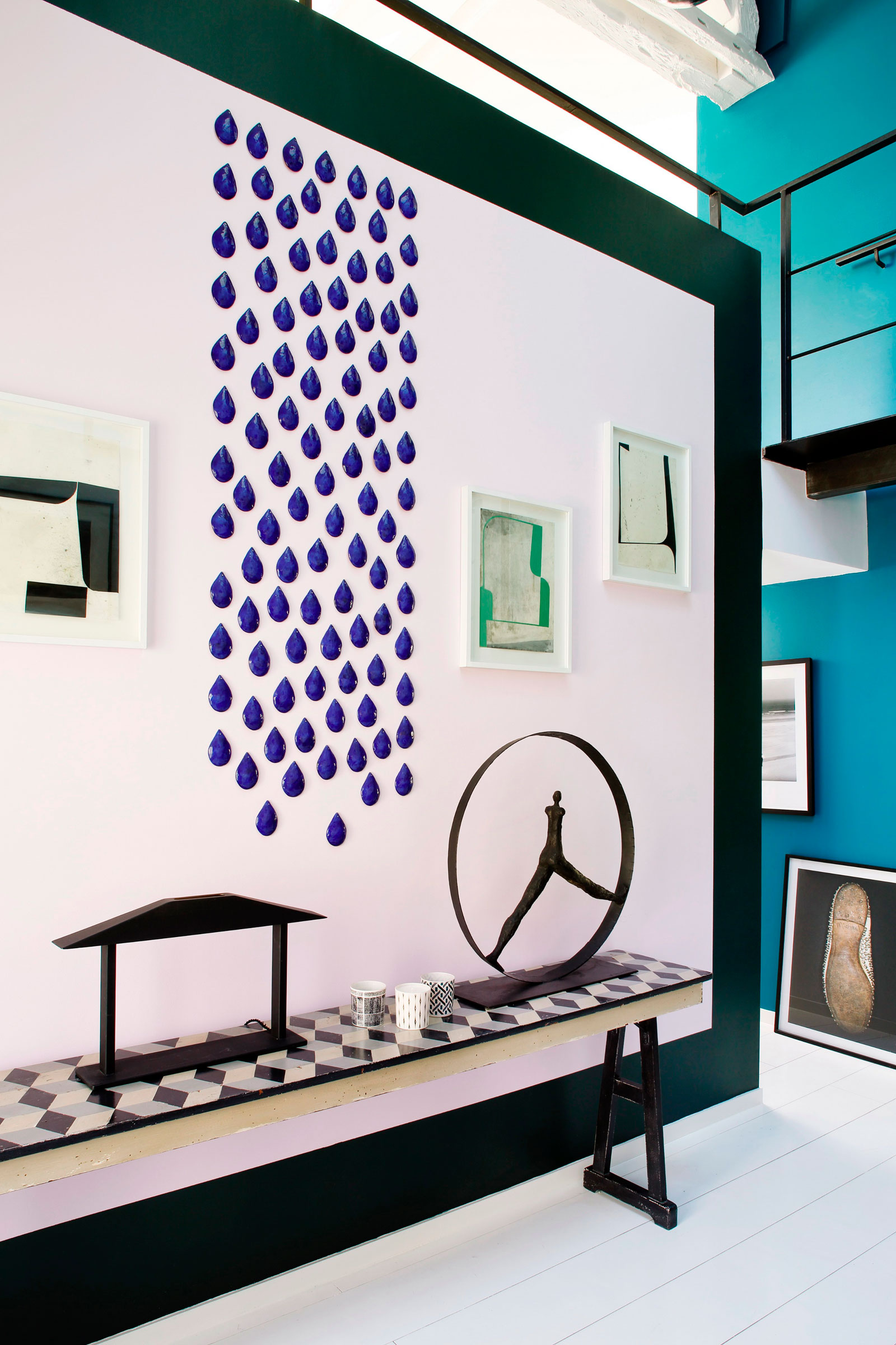 A Stylish Duplex Apartment with Eclectic and Colorful Accents in Paris, France by Sarah Lavoine (18)