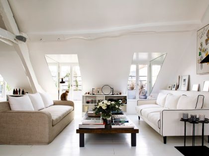 A Stylish Duplex Apartment with Eclectic and Colorful Accents in Paris, France by Sarah Lavoine (2)