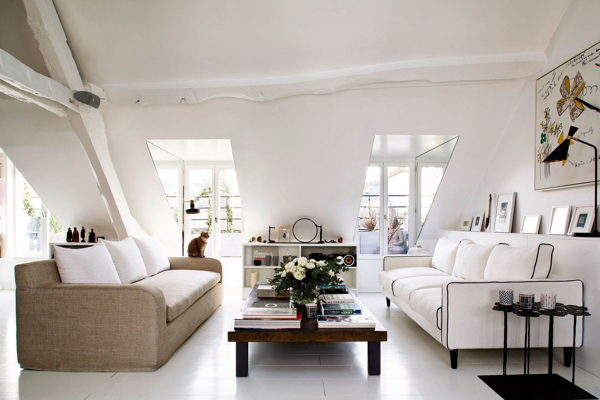 A Stylish Duplex Apartment with Eclectic and Colorful Accents in Paris, France by Sarah Lavoine (2)