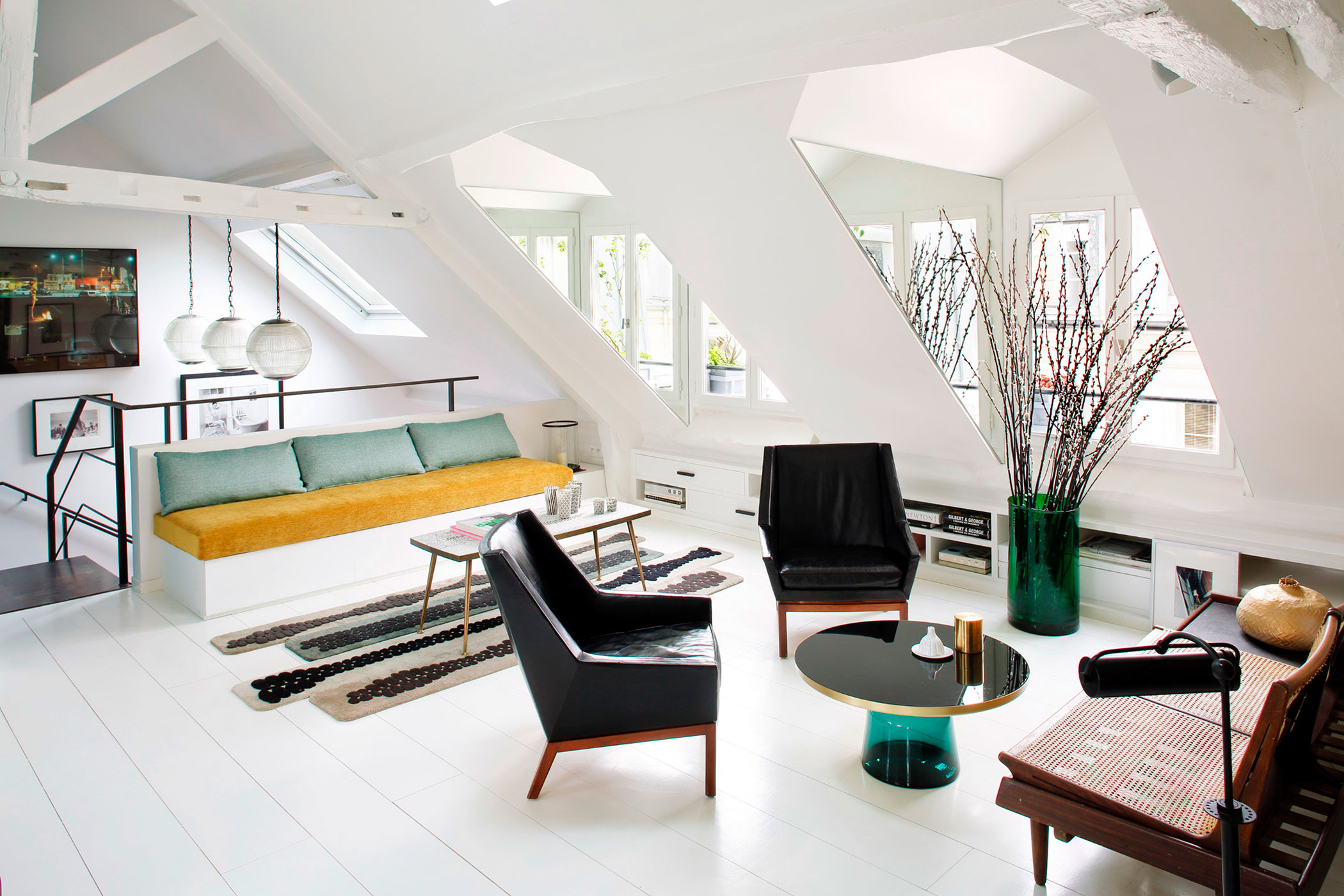 A Stylish Duplex Apartment with Eclectic and Colorful Accents in Paris, France by Sarah Lavoine (7)