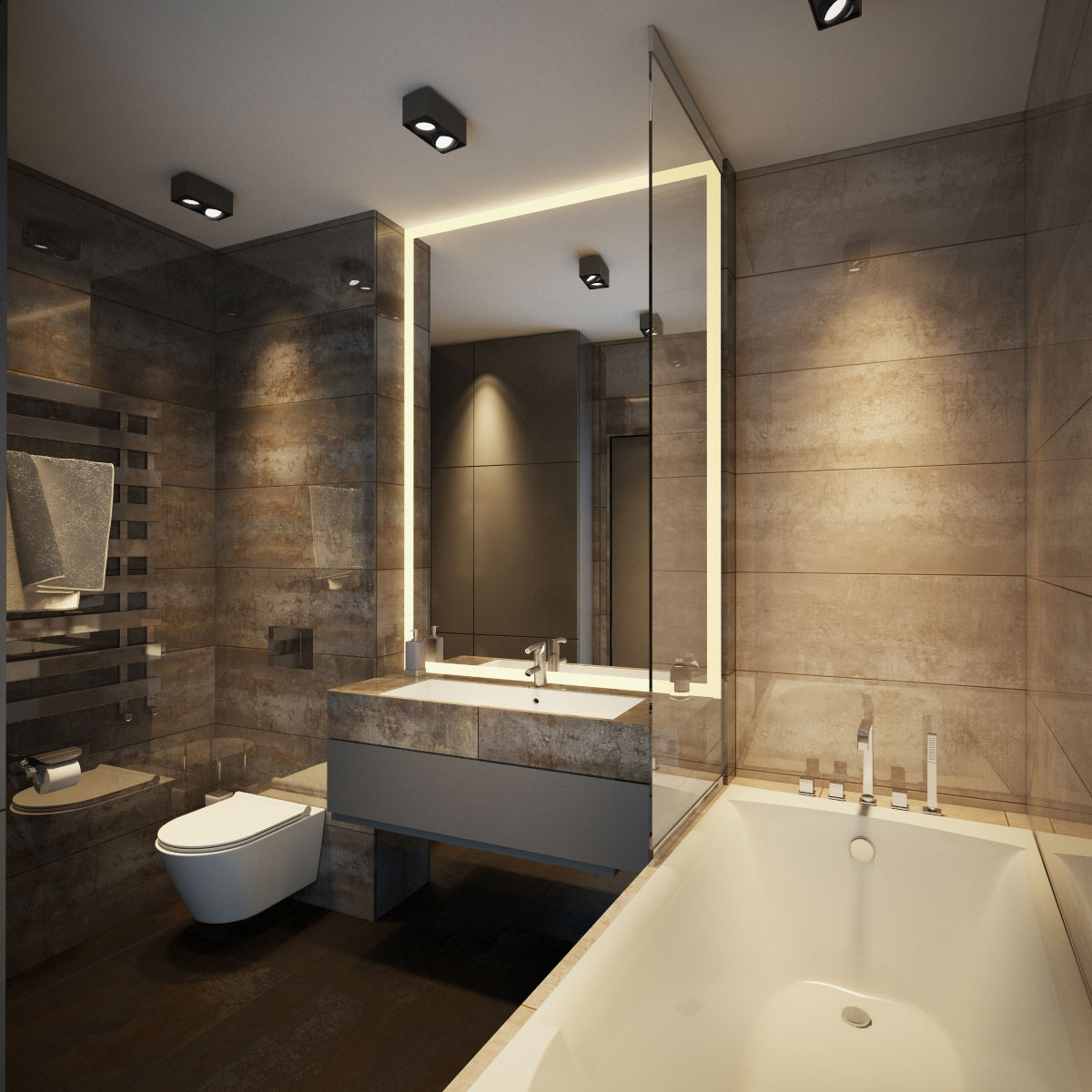 A Stylish Modern Apartment with Shades of Gray and Brown in Kiev by S&T architects (7)