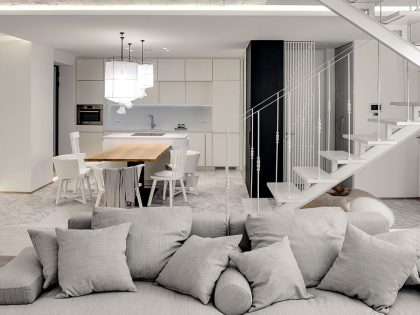 A Stylish Monochromatic Apartment with Exquisite Interiors in Kiev, Ukraine by FORM Architectural Bureau (1)