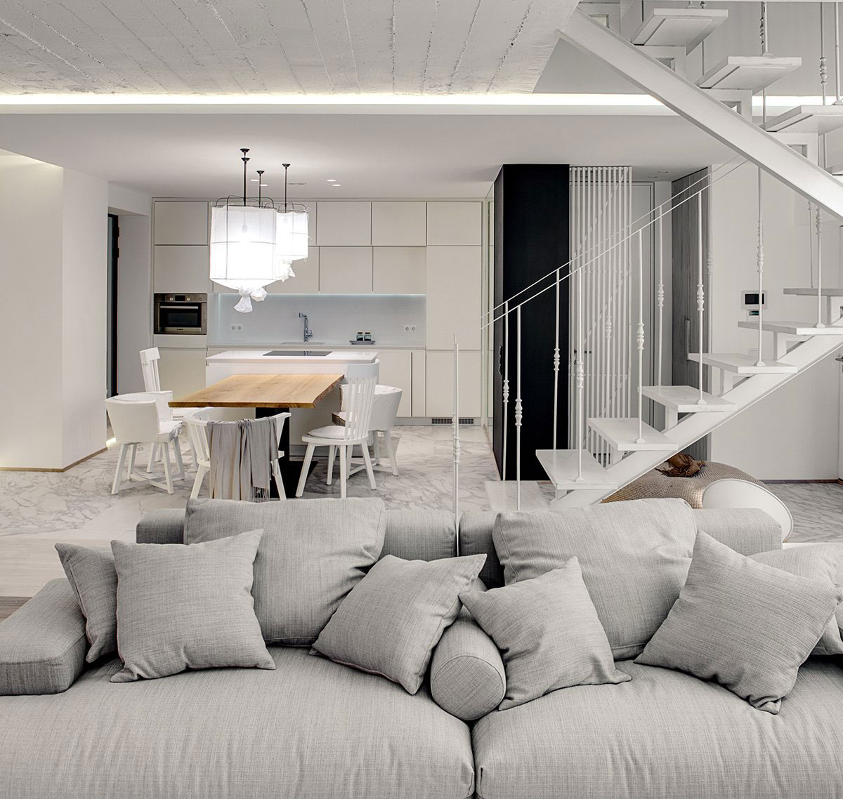A Stylish Monochromatic Apartment with Exquisite Interiors in Kiev, Ukraine by FORM Architectural Bureau (1)