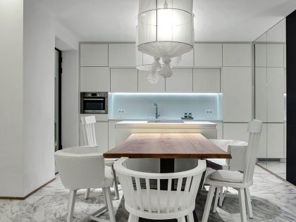 A Stylish Monochromatic Apartment with Exquisite Interiors in Kiev, Ukraine by FORM Architectural Bureau (14)