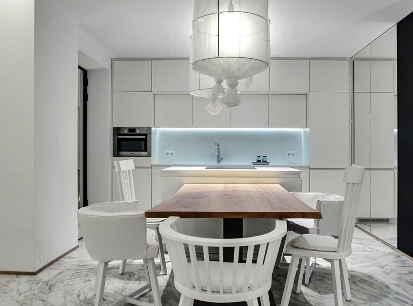 A Stylish Monochromatic Apartment with Exquisite Interiors in Kiev, Ukraine by FORM Architectural Bureau (14)