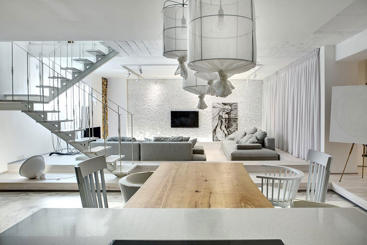 A Stylish Monochromatic Apartment with Exquisite Interiors in Kiev, Ukraine by FORM Architectural Bureau (15)