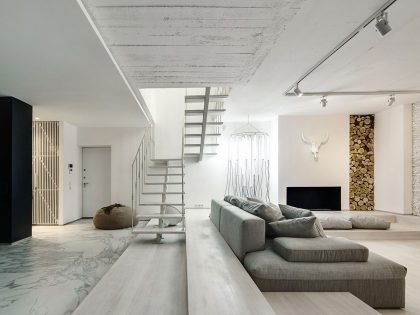 A Stylish Monochromatic Apartment with Exquisite Interiors in Kiev, Ukraine by FORM Architectural Bureau (3)