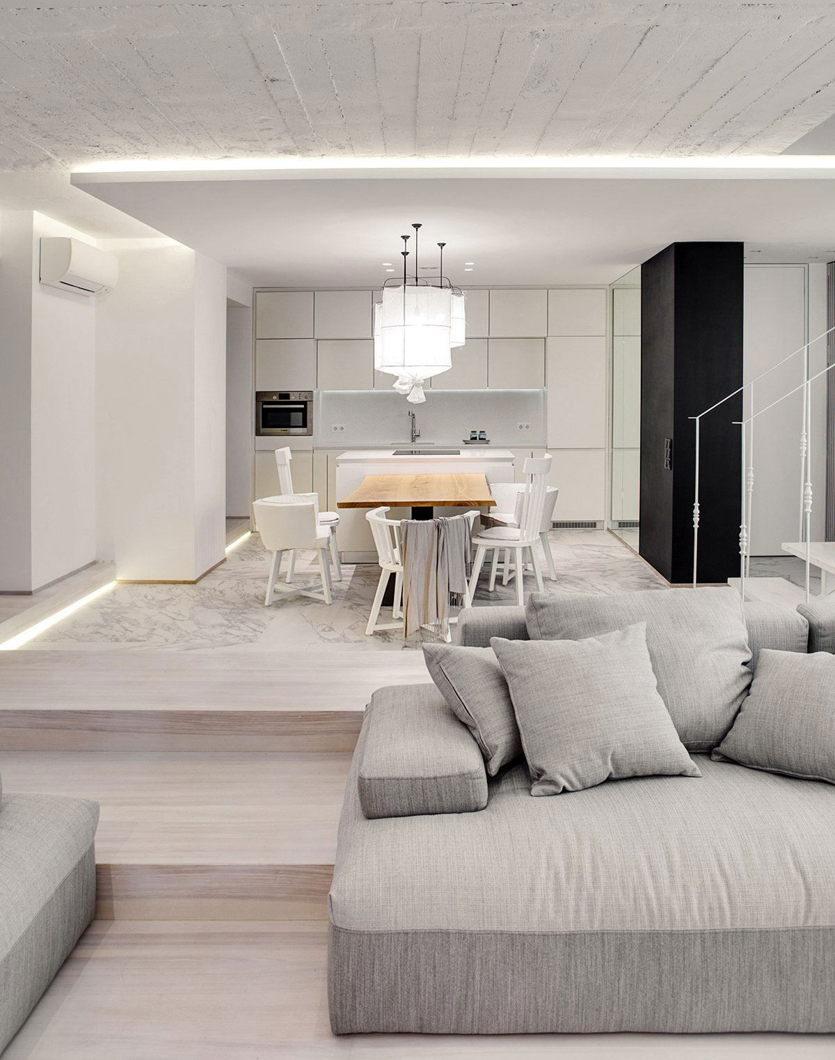 A Stylish Monochromatic Apartment with Exquisite Interiors in Kiev, Ukraine by FORM Architectural Bureau (5)