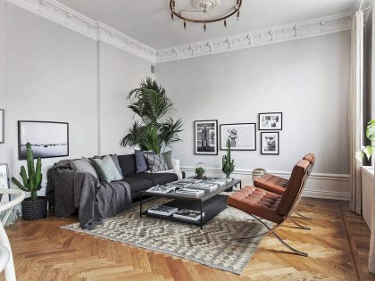 A Stylish and Beautiful Scandinavian Apartment in Stockholm
