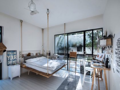 A Stylish and Spacious Concrete House with Luminous Interiors in Tel Aviv by Neuman Hayner Architects (25)