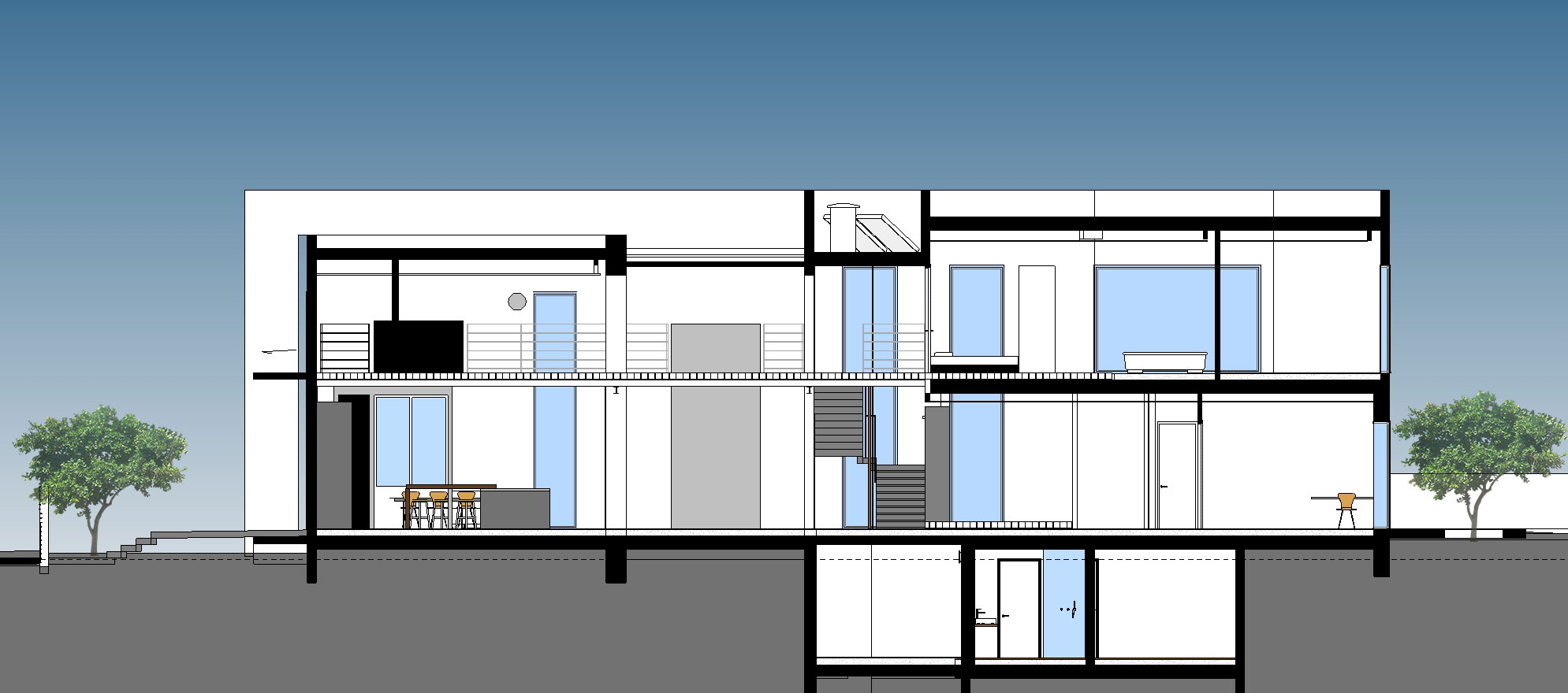 A Stylish and Spacious Concrete House with Luminous Interiors in Tel Aviv by Neuman Hayner Architects (36)