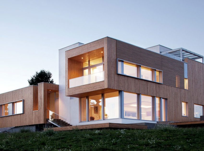 A Sustainable Contemporary Home with Stunning Views in Willamette Valley, Oregon by Holst Architecture (11)